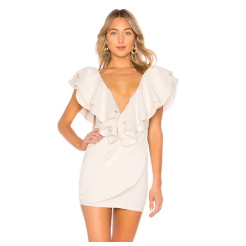 X REVOLVE Jackson dress in Ivory Michael Costello NWT XXS